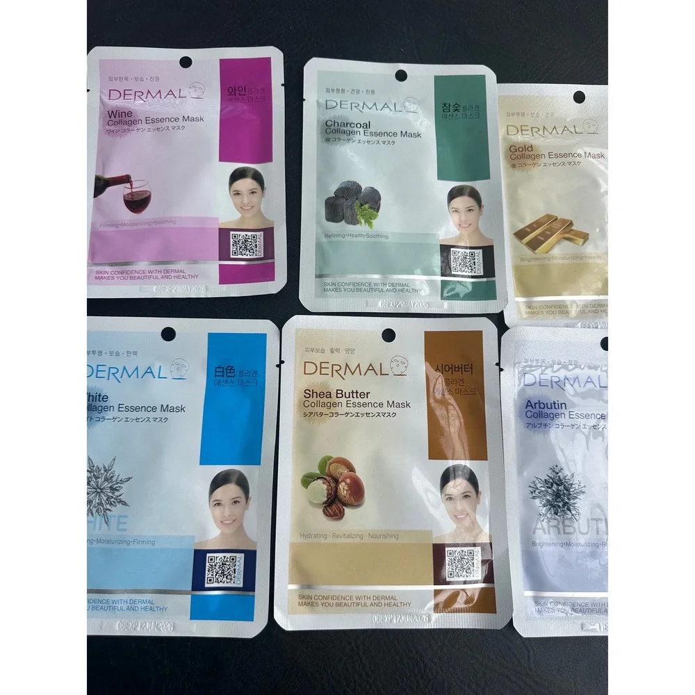 Dermal Collagen Essence Mask Sheet Variety‎ Pack 8 Count K-Beauty Skincare NIP
